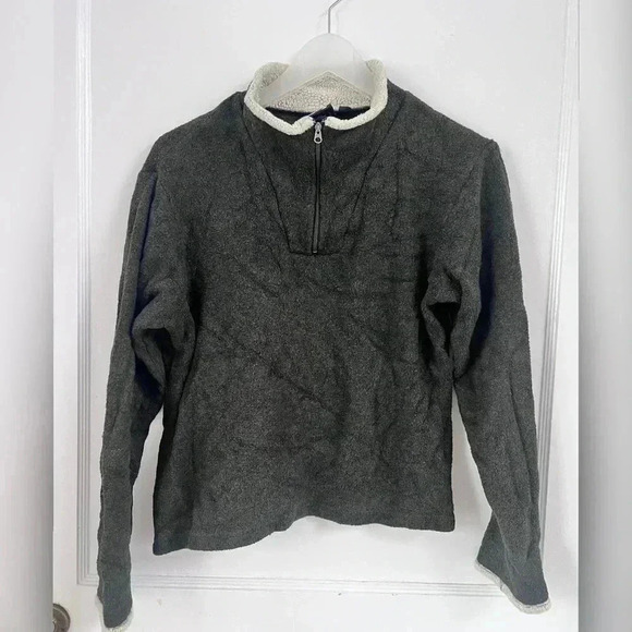 Kuhl Alf Womens Sherpa Alfpaca Fleece 1/4 Zip Pullover Green Ski Hike Size M - Picture 1 of 4